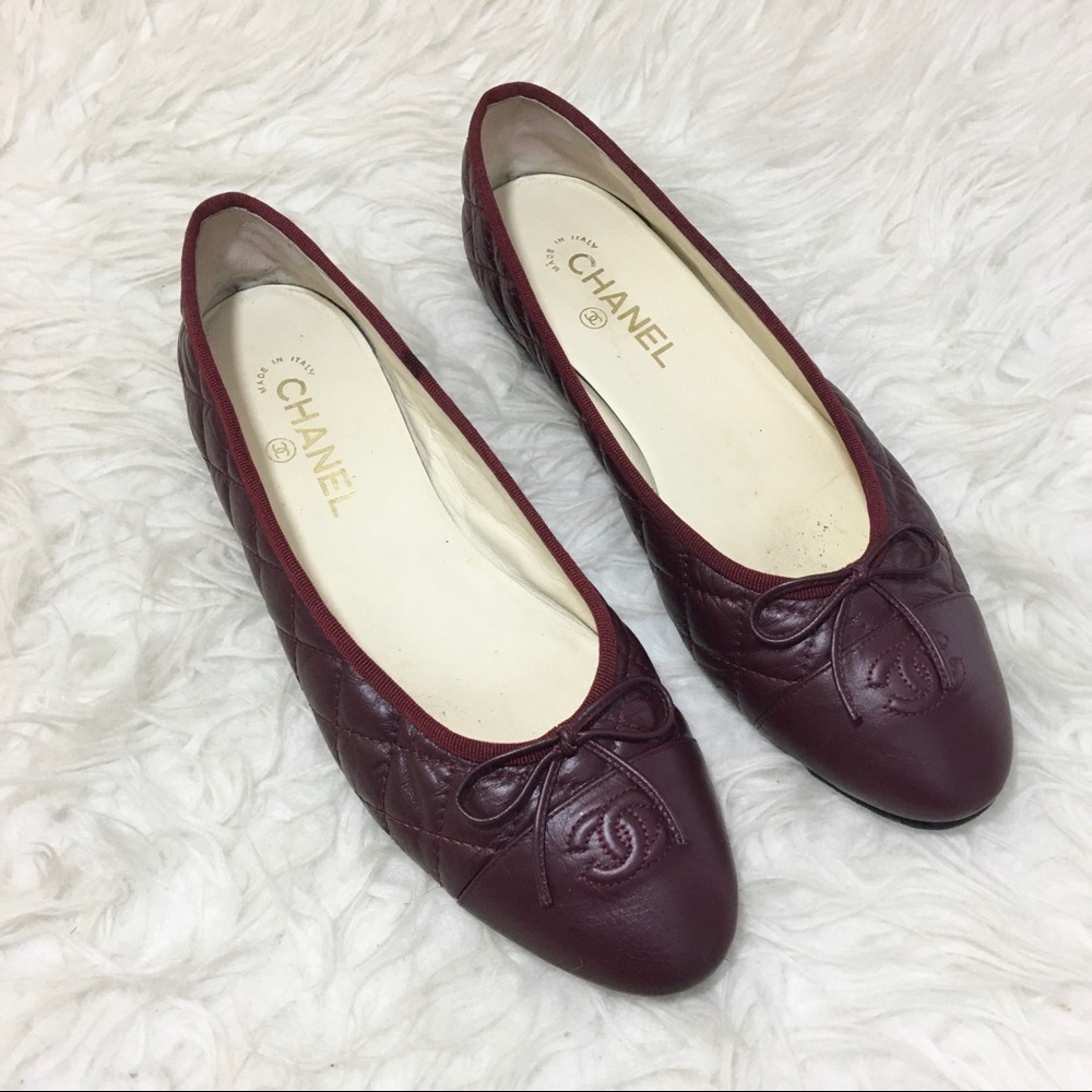 Chanel Interlocking CC Logo Ballet Flat Quilted 41